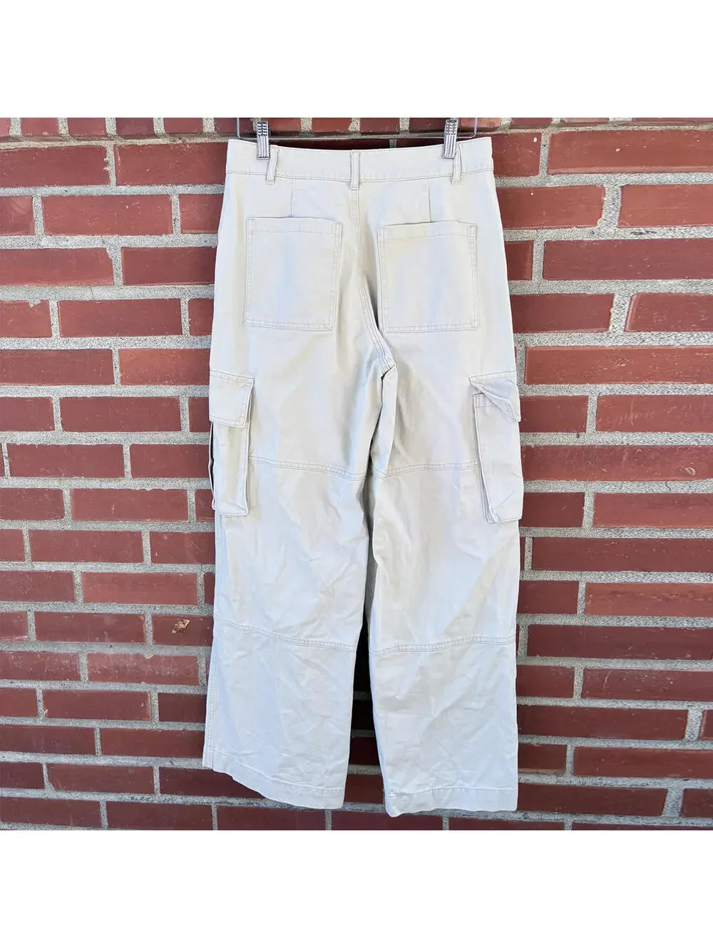 Cotton On Light Beige Cargo Pants with Multiple Pockets - Picture 2 of 6